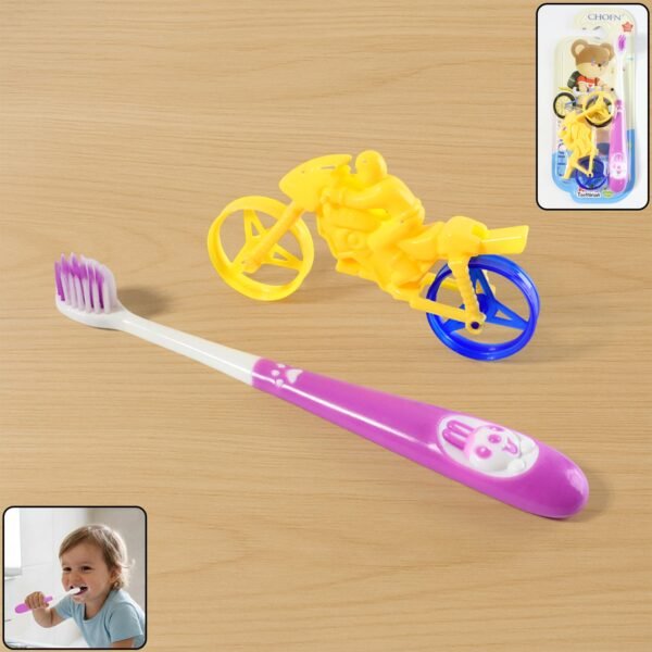 kids toothbrush and bike toy set