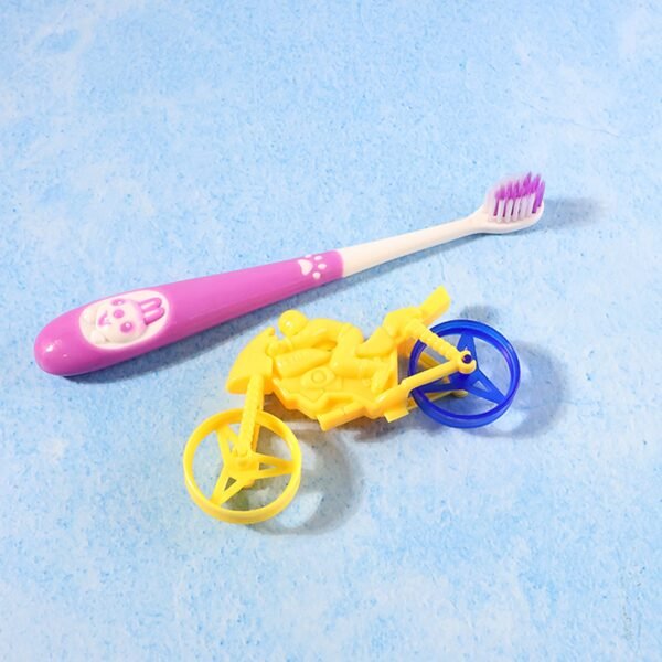 kids toothbrush and bike toy set