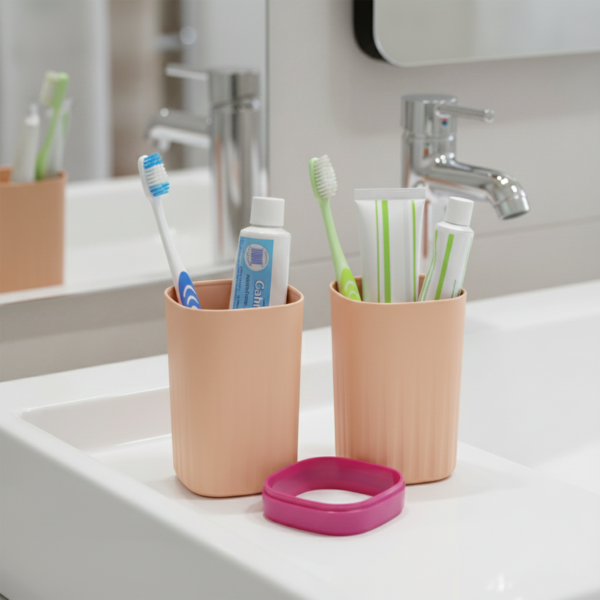 plastic hygienic toothbrush travel portable case (2 pc)