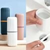 plastic hygienic toothbrush travel portable case (2 pc)