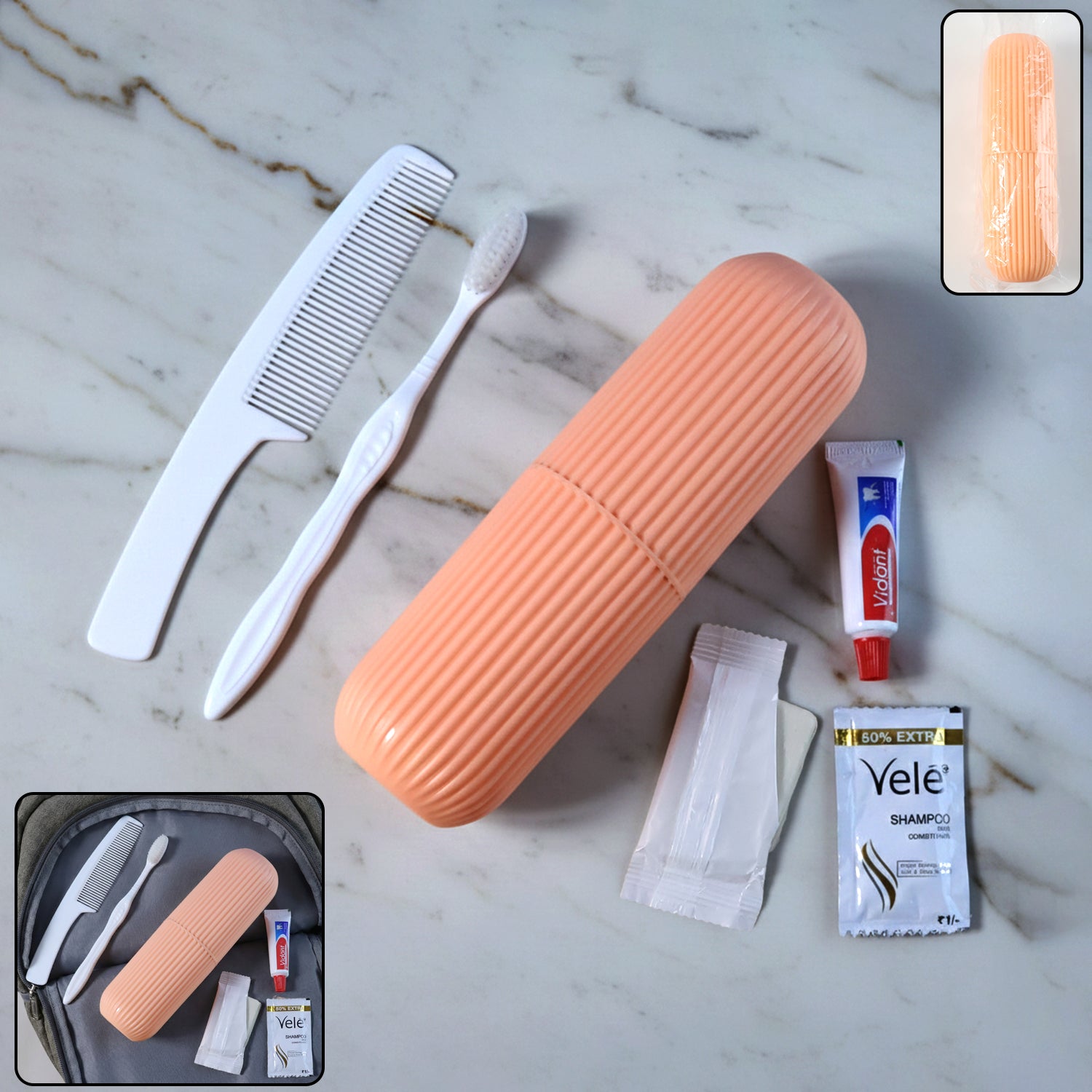 5 in 1 compact travel grooming kit (1 set)