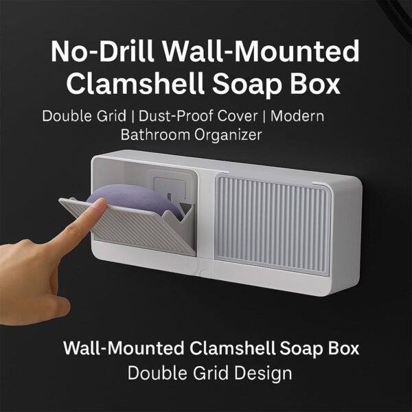 wall mounted 4 compartment bathroom storage & soap holder