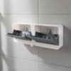 wall mounted 4 compartment bathroom storage & soap holder