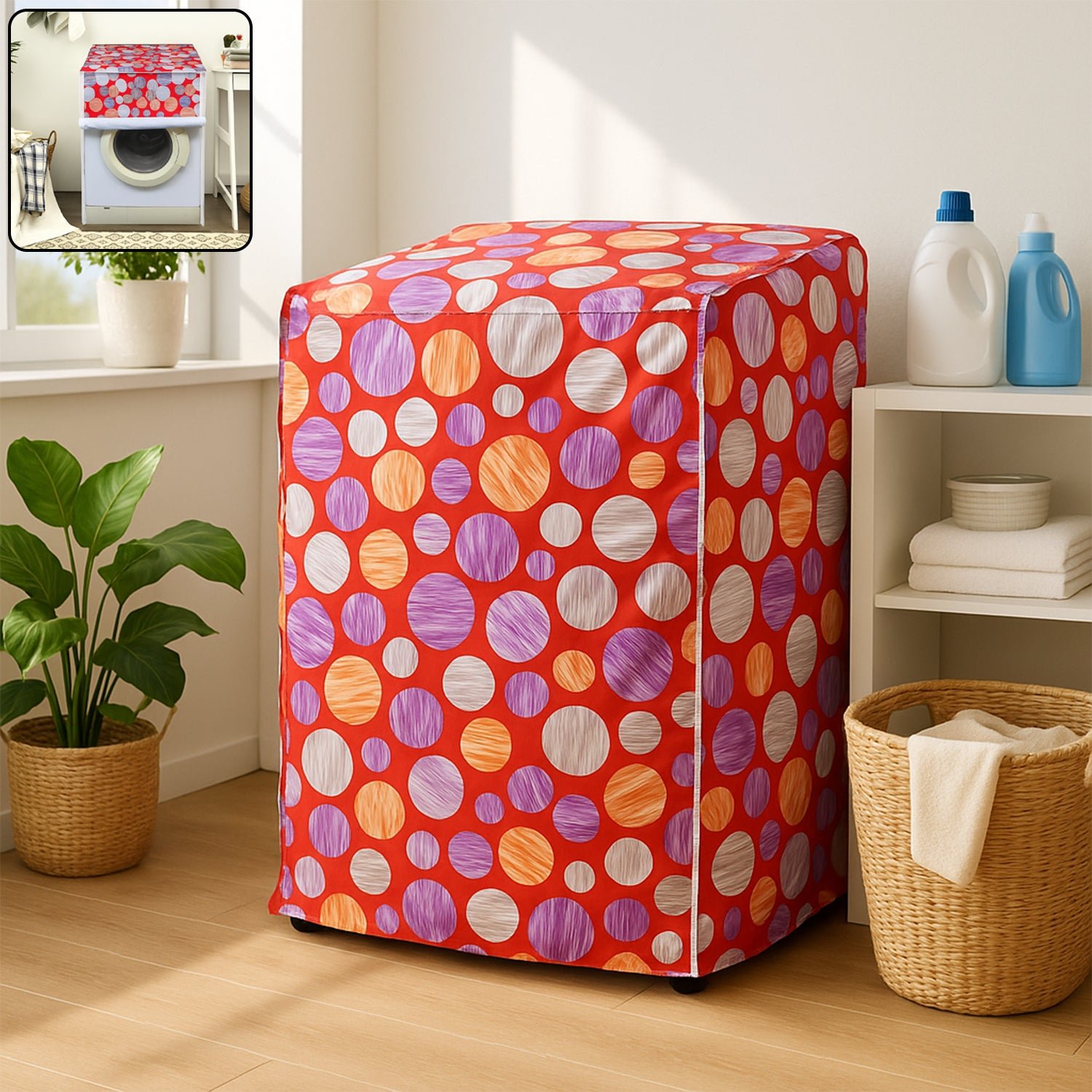 waterproof washing machine cover for front load machines 82x60 cm (1 pc)