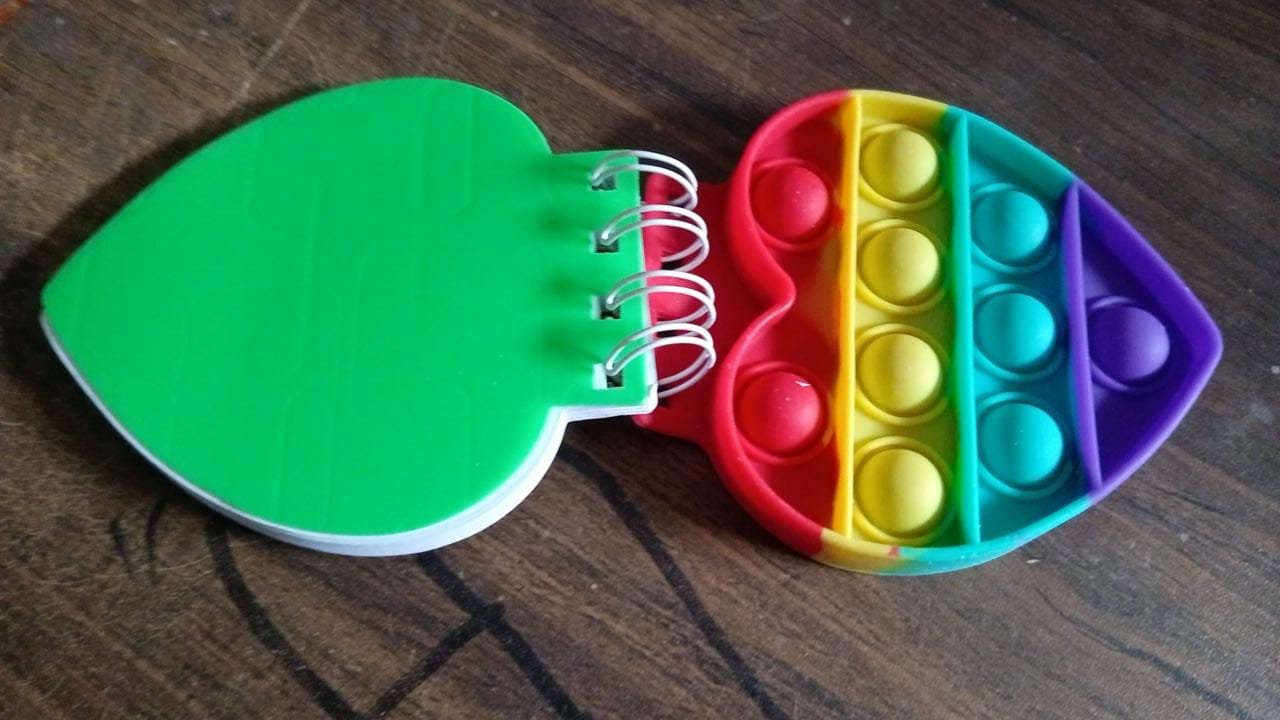 heart pattern fidget spiral notebook bubble push silicon toy school stationery heart pattern fidget spiral notebook bubble push silicon toy school stationery