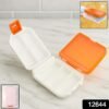portable orange dual sided pill organizer box (1 pc)