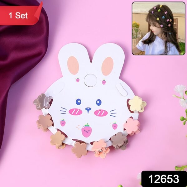 premium flower shaped mini hair claw clip set