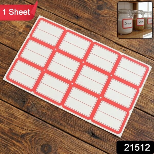 1 sheets self adhesive label stickers