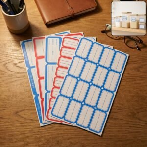 multipurpose writable label stickers (5 sheets set)