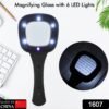 handheld led magnifying glass â€“ 6 lighted magnifier for reading & inspection