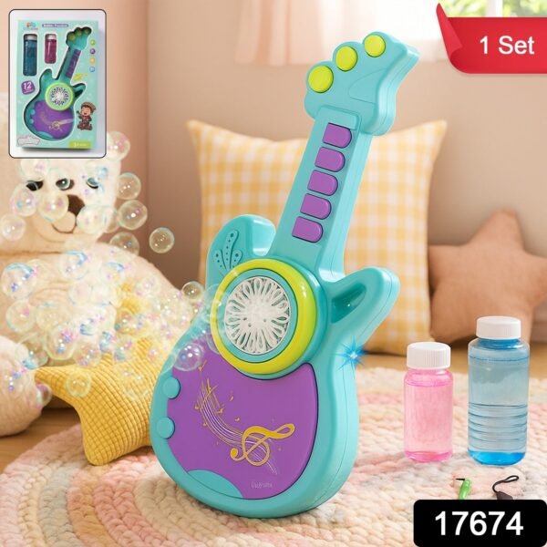 electric automatic guitar shaped bubble machine set