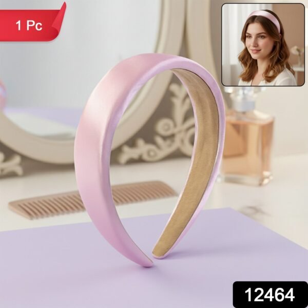 elegant padded satin finish hairband (1 pc)