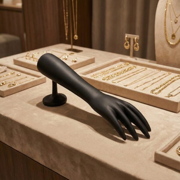 elegant black hand shaped jewelry display stand (1 pc)
