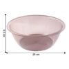 transparent multipurpose mixing and serving bowl (25 x 25 cm, 1 pc)