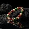 multicolor glossy bead stretch bracelet (1 pc)