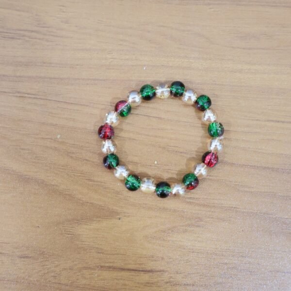 multicolor glossy bead stretch bracelet (1 pc)