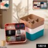 square organizer box with 6 compartments (set of 2)