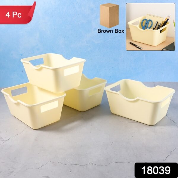 multi purpose storage basket organizer (15 x 10.5 cm, 4 pc)