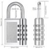 heavy duty 4 digit resettable combination padlock (1 pc)