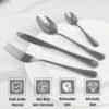 premium stainless steel polished cutlery set (24 pc)
