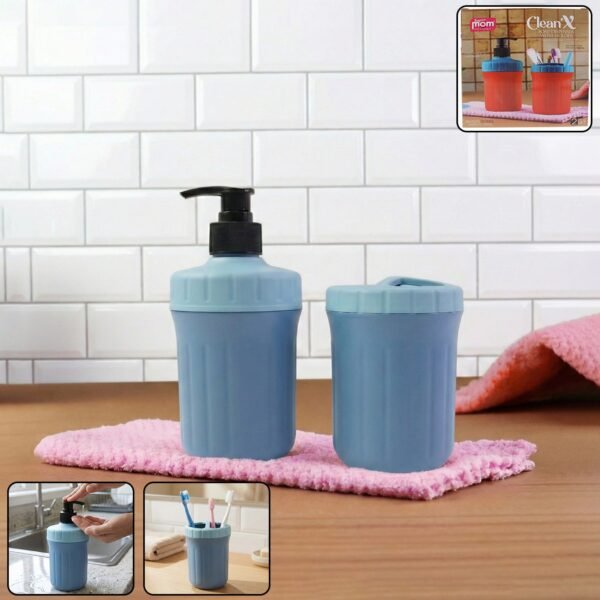 multipurpose soap dispenser with utility holder (1 set) multipurpose soap dispenser with utility holder (1 set)