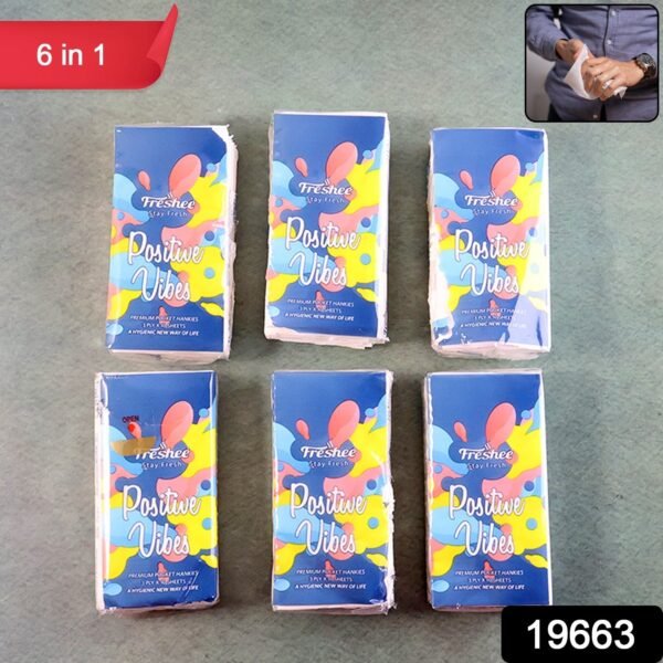 premium soft pocket tissue pack for daily use, skin care, office (pack of 6 / 60 sheet)