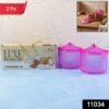 plastic luxury transparent dry fruit storage jars (2 pc)