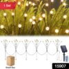 solar powered warm white garden ball light set