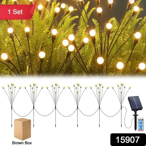 solar powered warm white garden ball light set