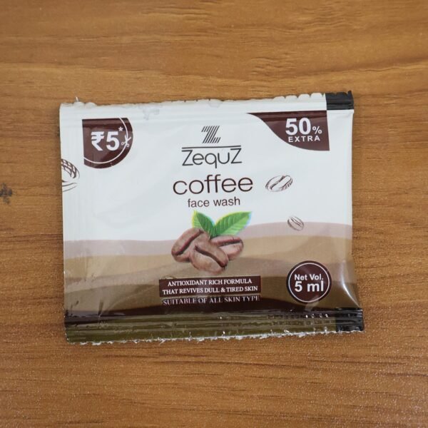 zequz coffee face wash sachet (5 ml / 1 pc)