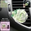 rose flower car air freshener clip for ac vent with perfume bottle 10ml (1 pc)