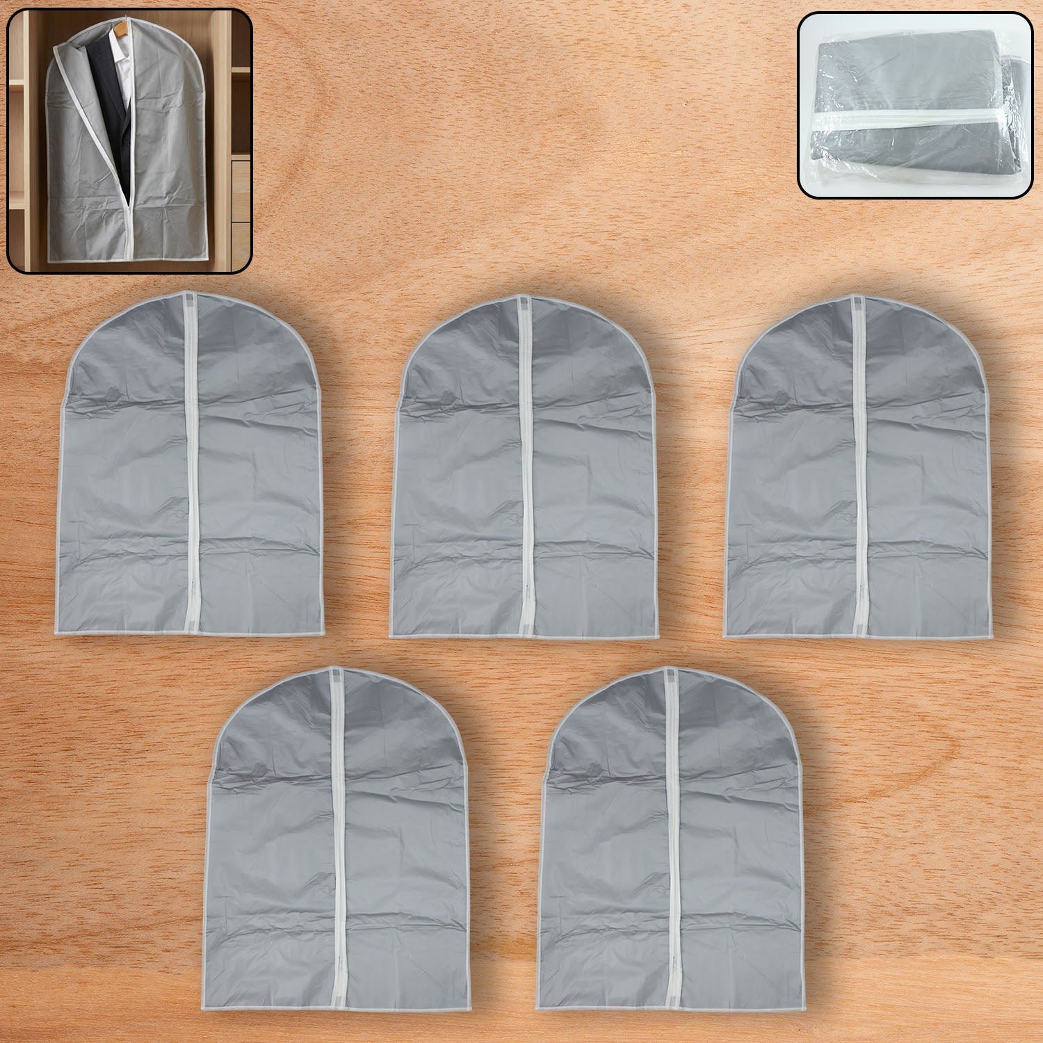 premium breathable garment / suit cover set (60 × 80 cm, 5 pc)