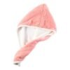 soft microfiber hair drying towel cap with button loop (1 pc)
