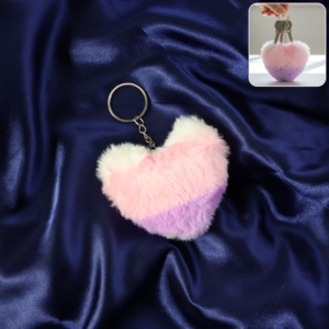 soft plush cute heart keychain 1 pc