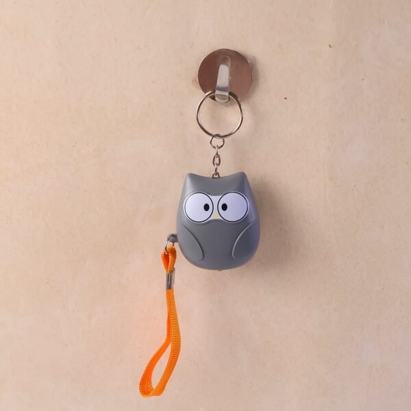 portable owl shape personal safety alarm keychain