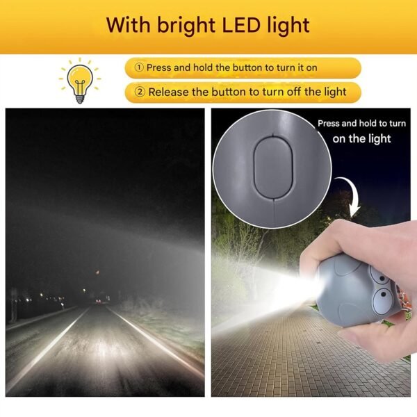 portable owl shape personal safety alarm keychain