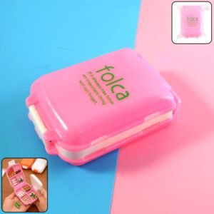 portable pink dual sided pill organizer box (1 pc)