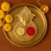 traditional golden lord ganesha kumkum dish (1 pc)