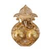 traditional golden lord ganesha kumkum dish (1 pc)