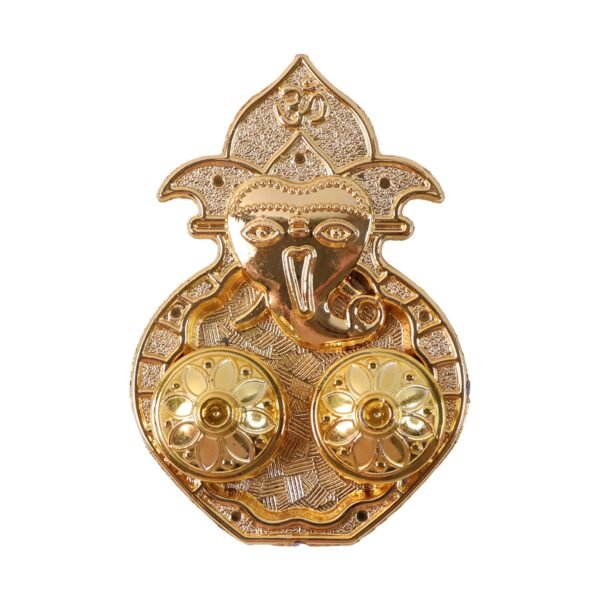 traditional golden lord ganesha kumkum dish (1 pc)