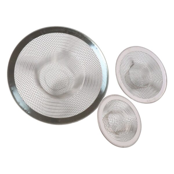 stainless steel sink drain strainer set (3 pc) stainless steel sink drain strainer set (3 pc)