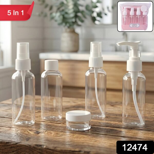 5 in 1 refillable travel cosmetic bottle set 5 in 1 refillable travel cosmetic bottle set