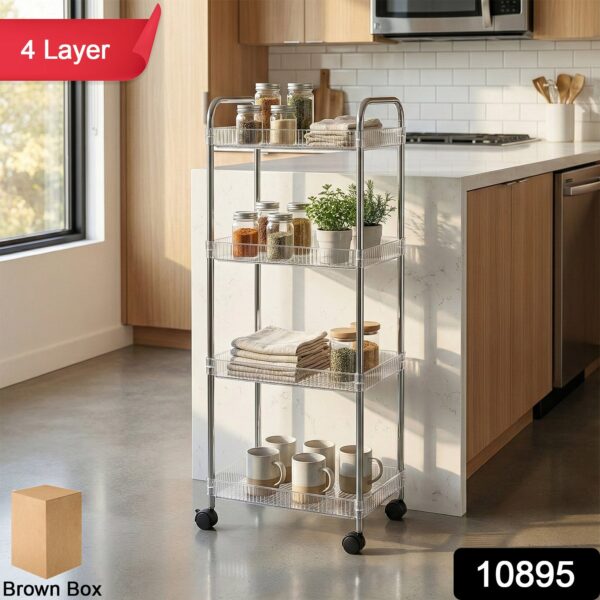 4 layer multipurpose storage trolley with wheels 4 layer multipurpose storage trolley with wheels