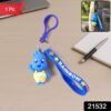cute cartoon character keychain with silicone strap & carabiner clip â€“ 1 pc
