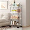4 layer multipurpose storage trolley with wheels 4 layer multipurpose storage trolley with wheels