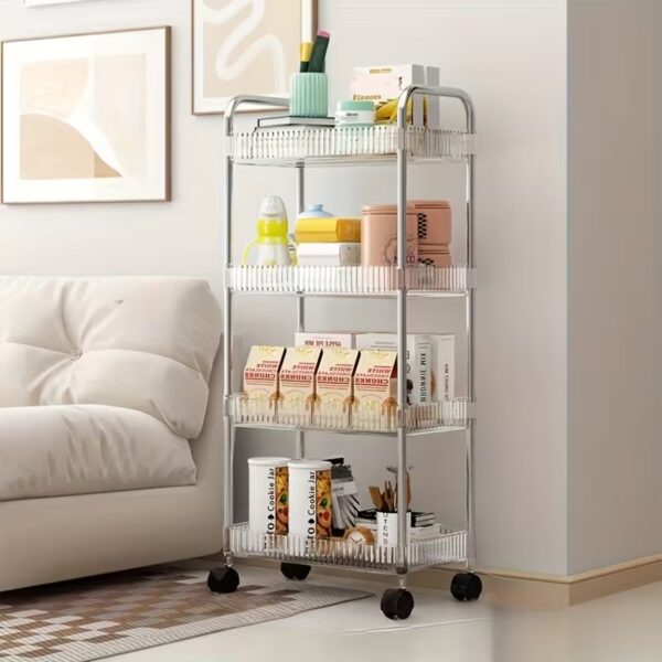 4 layer multipurpose storage trolley with wheels 4 layer multipurpose storage trolley with wheels