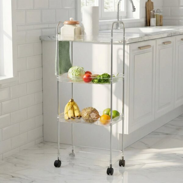 4 layer multipurpose storage trolley with wheels 4 layer multipurpose storage trolley with wheels