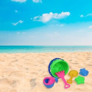 beach sand castle toy set for kids 6 pcs summer play