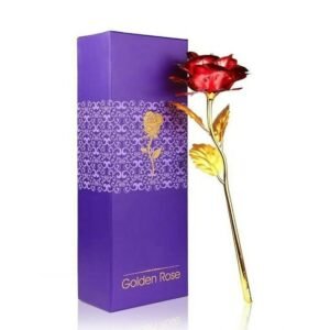 24k artificial golden rose / gold red rose with gift box (10 inches) 24k artificial golden rose / gold red rose with gift box (10 inches)