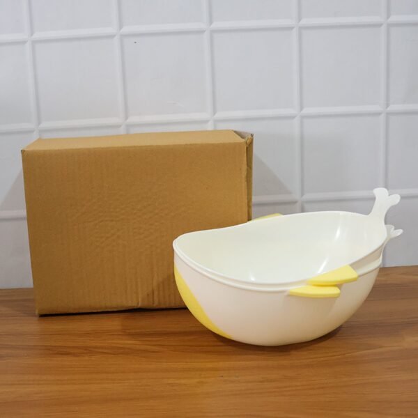 plastic rice pulses fruits vegetable noodles pasta washing bowl and strainer (2 pc)